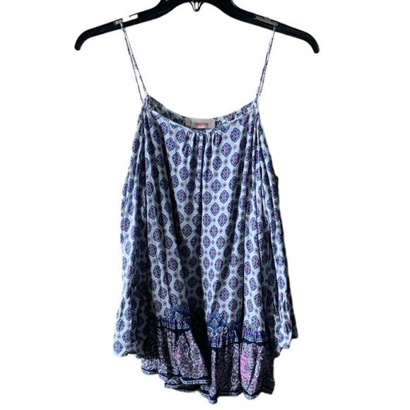 Altar'd State Floral Top Womens Size Small Ruffle Spaghetti Strap Multicolor - Picture 2 of 8